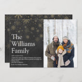 家族の定義Chalkboardクリスマスフォト シーズンカード (正面/裏面)