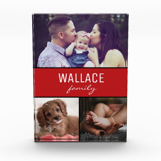 「家族の宝物：カスタマイズ可能なフォトブロック フォトブロック (正面)