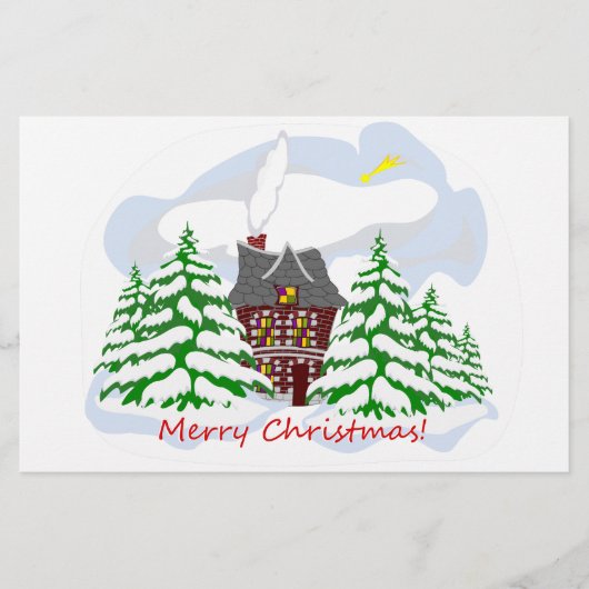 家族の家にやってくるクリスマス 便箋 (正面)