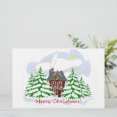 家族の家にやってくるクリスマス 便箋 (スタンド正面)