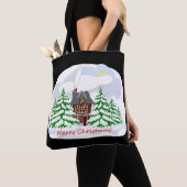 家族の家に来るクリスマス トートバッグ (クローズアップ)