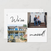 家族の家の写真を移カスタム動しました新しいアドレス ポストカード (正面/裏面)