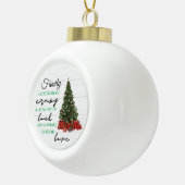 家族の小さな熱狂する愛のクリスマス セラミックボールオーナメント (右)