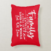 家族の少しアクセントピ熱狂するロー アクセントクッション (正面(垂直))