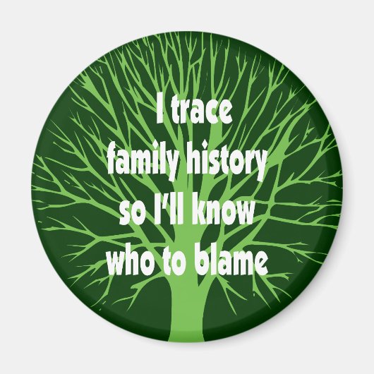 家族の履歴を追跡する マグネット (正面)