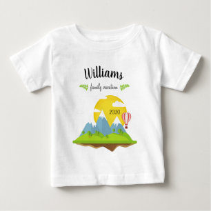 家族の山休暇お揃い記念品 ベビーTシャツ