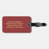 家族の巡航の休暇のおもしろいな船|の名前をカスタムする ラゲッジタグ (裏面横)