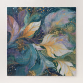 家族の平和と金を求める花 ジグソーパズル (横)