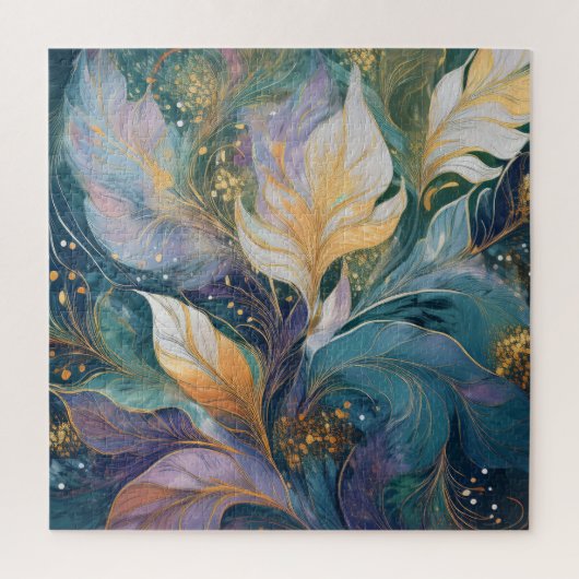 家族の平和と金を求める花 ジグソーパズル (縦)