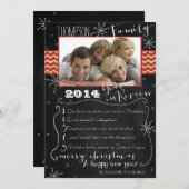 家族の年がレビュー写真のクリスマスカードに シーズンカード (正面/裏面)