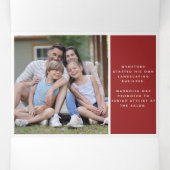 家族の年のレビュー写真3つ折ホリデーカード 三つ折りクリスマスカード (内部中)