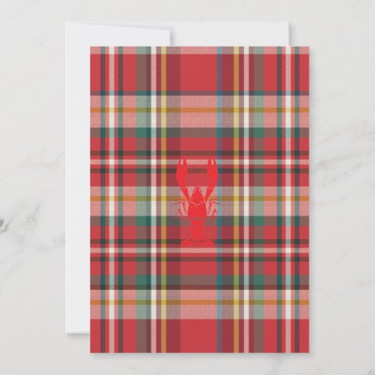 家族の年間の夏のシーフード沸騰パーティー 招待状 (裏面)