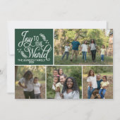 家族の幸せな休日メリークリスマスフォトカード シーズンカード (正面)