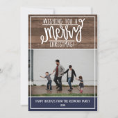 家族の幸せな休日 クリスマスのフォトカード シーズンカード (正面)