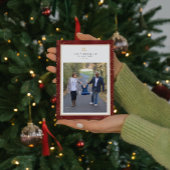 家族の幸せな休日 クリスマスのフォトカード シーズンカード