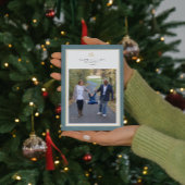 家族の幸せな休日 クリスマスのフォトカード シーズンカード