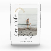 家族の幾何学的なモダンアーチ1写真に感謝 フォトブロック (正面)