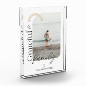 家族の幾何学的なモダンアーチ1写真に感謝 フォトブロック (左)