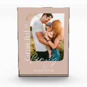 家族の幾何学的なモダンアーチ1写真に感謝 フォトブロック (正面)