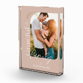 家族の幾何学的なモダンアーチ1写真に感謝 フォトブロック (右)