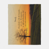 家族の引用文 フリースブランケット (正面)