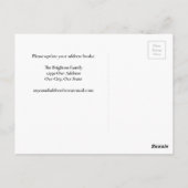 家族の引越しアナウンス新しいホームハートBW ポストカード (裏面)