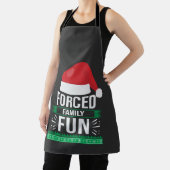 家族の強制おもしろいクリスマスユーモア エプロン (インサイチュ)