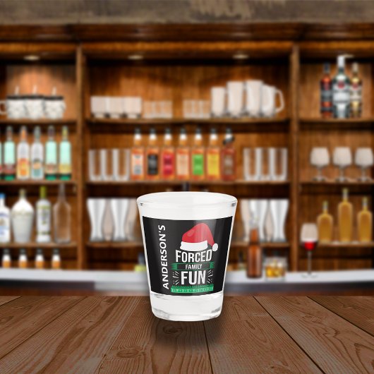 家族の強制おもしろいクリスマスユーモア ショットグラス
