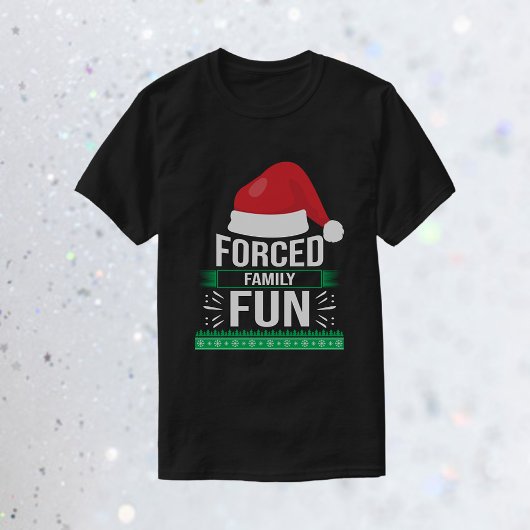 家族の強制おもしろいクリスマスユーモア Tシャツ