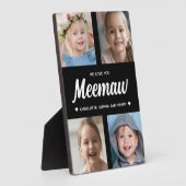 家族の形見の写真コラージュ フォトプラーク (側面)