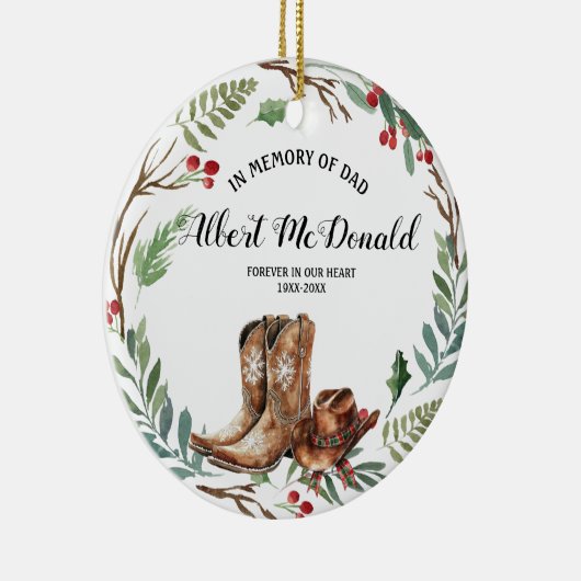 家族の形見の贈り物を愛する心の中で セラミックオーナメント (右)