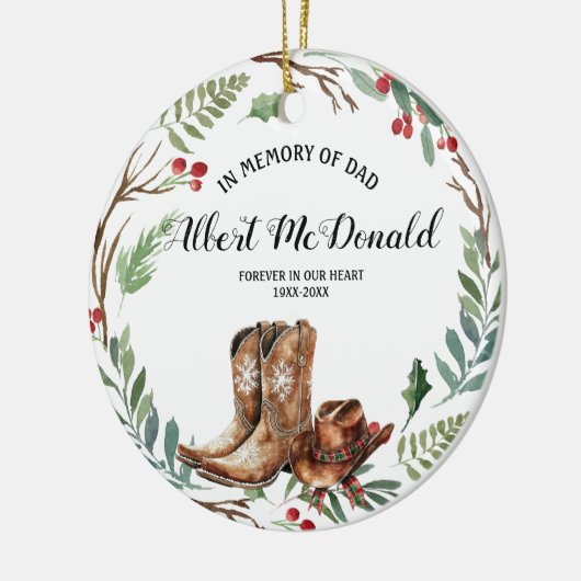 家族の形見の贈り物を愛する心の中で セラミックオーナメント (左)