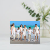 家族の思い出の写真をオリジナルデザインに 世界に一つだけの特別なトラベルメモリーポストカード ポストカード (スタンド正面)