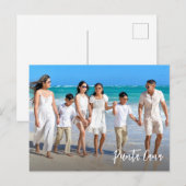 家族の思い出の写真をオリジナルデザインに 世界に一つだけの特別なトラベルメモリーポストカード ポストカード (正面/裏面)