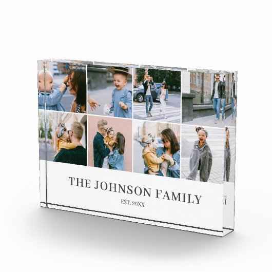 家族の思い出の洗練された写真コラージュ フォトブロック (右)