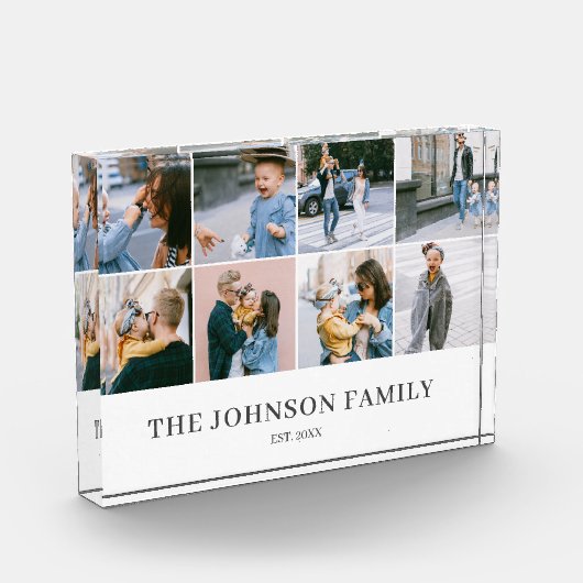 家族の思い出の洗練された写真コラージュ フォトブロック (左)