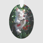 家族の思い出の猫の写真 オーナメント (裏面)