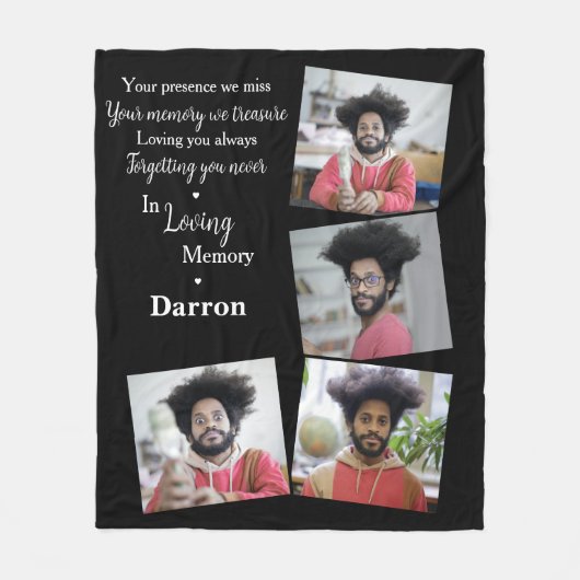 家族の思い出を愛するメモリアル写真 フリースブランケット (正面)