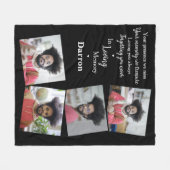 家族の思い出を愛するメモリアル写真 フリースブランケット (正面(横))