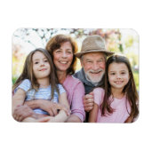 家族の思い出を飾るオリジナルの写真マグネット マグネット (横)
