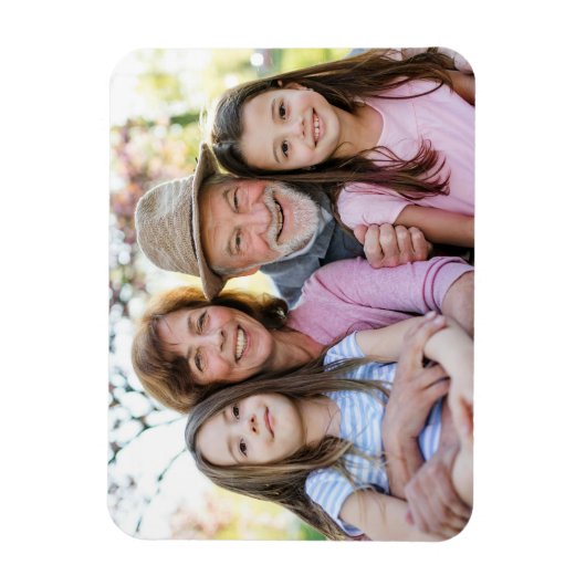 家族の思い出を飾る おじいちゃんおばあちゃんの写真マグネット マグネット (縦)