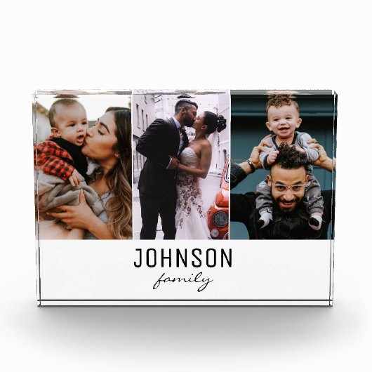 家族の思い出カスタムの写真の名前 フォトブロック (正面)