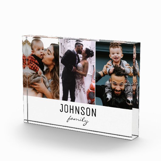 家族の思い出カスタムの写真の名前 フォトブロック (右)