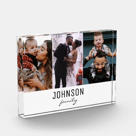 家族の思い出カスタムの写真の名前 フォトブロック (左)