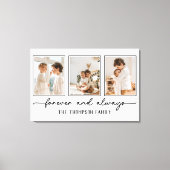 家族の思い出カスタム白いコラージュの壁 キャンバスプリント (正面)