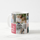 家族の思い出シンプルのフォトコラージュ コーヒーマグカップ (正面左)