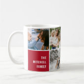 家族の思い出シンプルのフォトコラージュ コーヒーマグカップ (左)