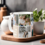 家族の思い出シンプルのフォトコラージュ コーヒーマグカップ<br><div class="desc">私たちの写真のマグカップであなたの思い出の暖かい抱擁にあなたの朝のコーヒーや夕べ茶を飲み込む。この並外れたマグカップは飲み物の容器ではなくお気に入りの、家族の歴史を巡る旅であり、美しく11の正方形の写真と家族の名前のために予約された1つの特別な広場に収められている。11の大切な正方形の写真を見ながら、懐かしい気持ちでコーヒー休憩を高める。各スロットは、家族の最も大切な瞬間の窓として機能する。休暇から休日、誕生日、毎日の喜びまで、これらの写真はあなたの旅の物語をユニーク物語る。あなたのカスタマイズ家族の思い出Photo Magは風だ。単にあなたの写真をお気に入りの提供されたテンプレートにアップロードし、あなたの家族の名前を追加。その結果、家族の歴史と愛を包み込む一種の最高傑作となる。意味のある贈り物を探してる？この写真パーソナライズされたマグは完璧な選択である。お祝家族の旅に気を配った記念品で、記念日、誕生日、休日、または祝あなたの愛する人を驚かせユニークる。インスピレーションで一日をスタート。このマグカップからのそれぞれの一口は、愛の穏やかな思い出、笑い、あなたの家族の物語を非凡にする共有の瞬間である。年が経つにつれて、このマグカップは大切な記念品として残り、家族の旅の暖かさと喜びを保つ。あなたの家族の遺産を定義する瞬間の証しだ。このマグカップはシンプル飲み物用品のアイテムではなく、あなたの家族を定義する絆への賛辞である。11の正方形の写真と家族の名前を中心に、あなたの家族の共有の愛と団結と物語の日々の思い出ユニークである。</div>