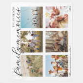 家族の思い出パーソナライズされた写真コラージュ フリースブランケット (正面)