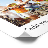 家族の思い出パーソナライズされた写真コラージュ ポスター (角)